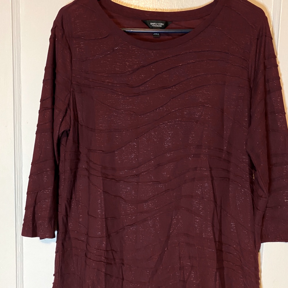 Long Sleeve Burgundy Shirt